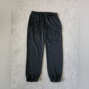 Self Esteem Black Satin Jogger Pants Sz XL